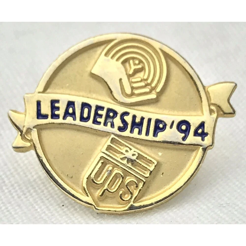 United Way UPS Leadership 94 Vintage Pin 90s Gold Tone Metal